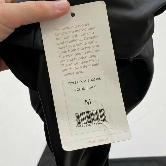 NEW Gottex Black Faux Leather Leggings Size Medium - Picture 4 of 4